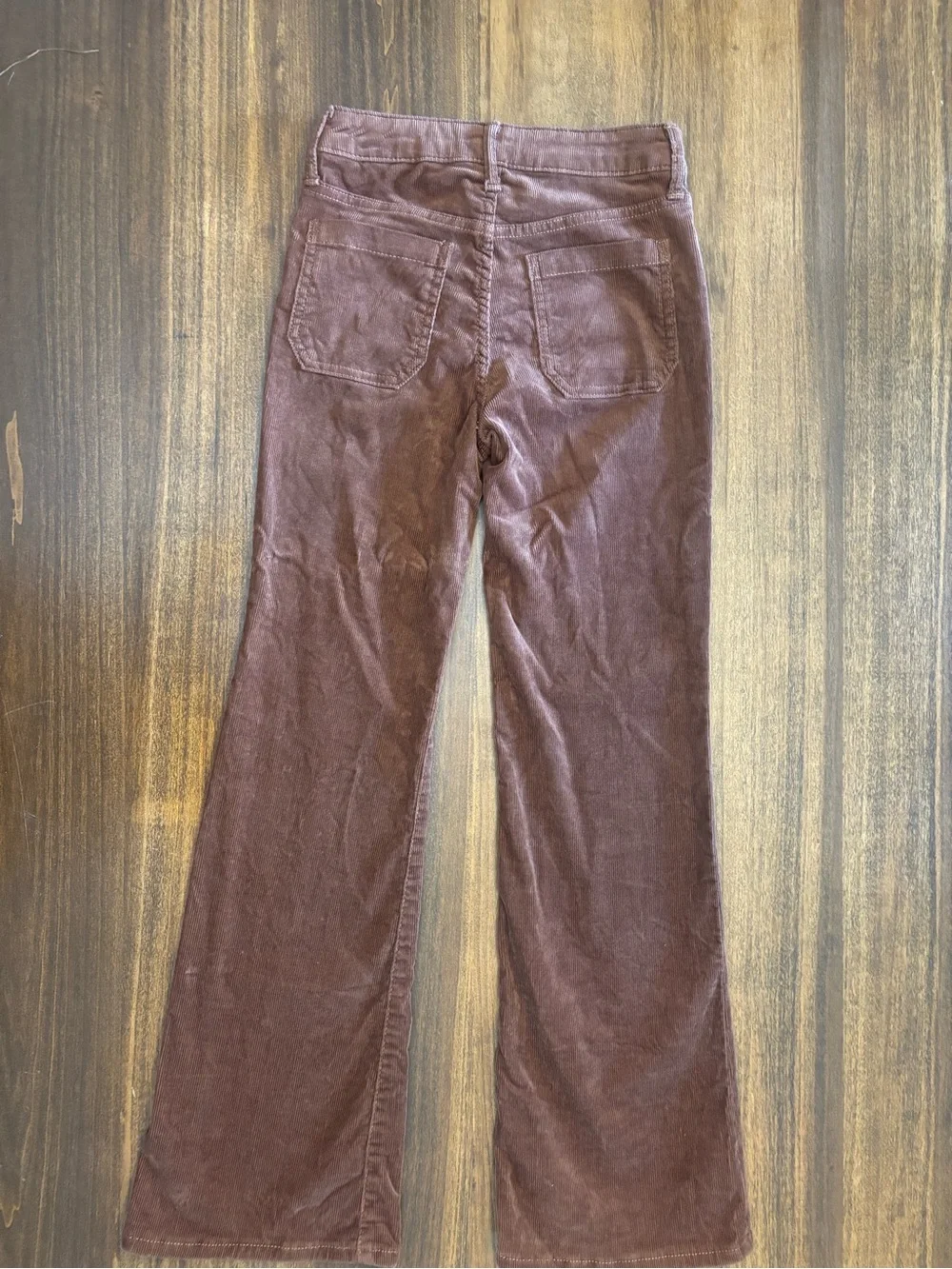 GAP girls Brown Corduroy Flared Kids Pants 10slim